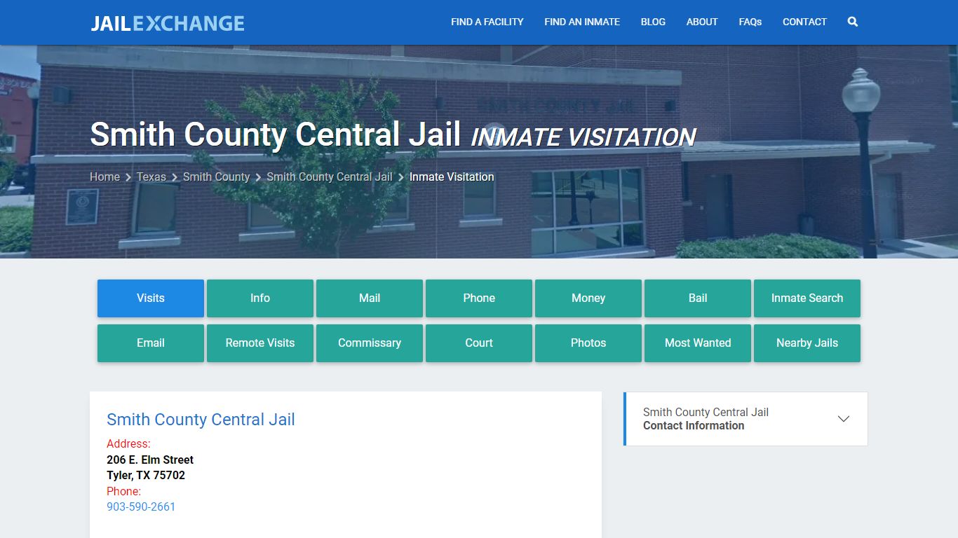 Inmate Visitation - Smith County Central Jail, TX - Jail Exchange